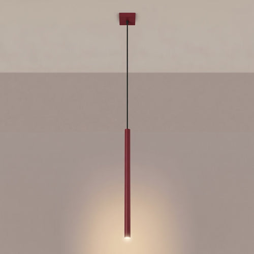 Sollux Lighting Hanglamp PASTELO 1 bordeaux - 8x8x120cm