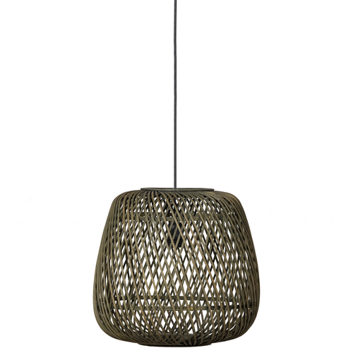 WOOOD hanglamp Moza - Bamboe - Groen - 36x36x36 - vtwonen shop