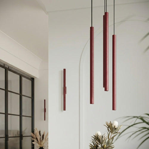 Sollux Lighting Hanglamp PASTELO 2 bordeaux - 15x15x118cm