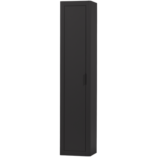 WOOOD smalle hoge kast Gunnar - Grenen - Matzwart - 217x45x39