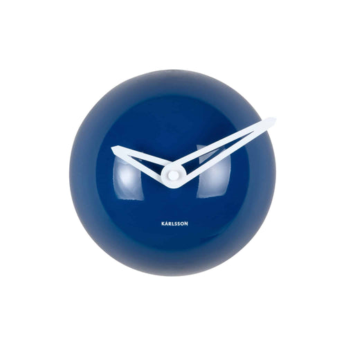 Karlsson wandklok Cool Retro Cap - blauw - Ø15cm