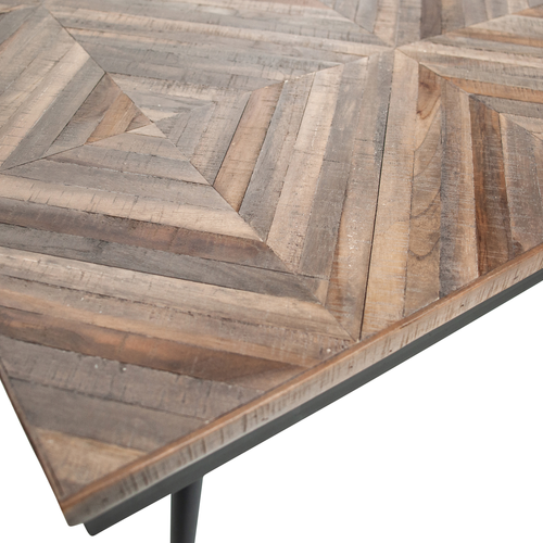 BePureHome eettafel Rhombic- Hout/Metaal - Naturel - 76x180x90 - vtwonen shop