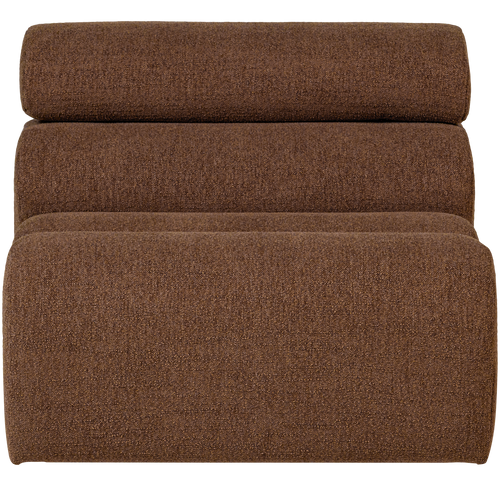 WOOOD 1-zits element bank Novi - Polyester - Mokkabruin - 86x82x113