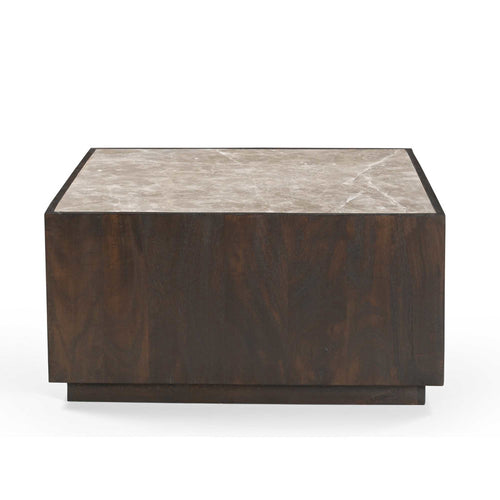 Starfurn Salontafel Moos - Vierkant Hout/Marmer - 80x80x40cm