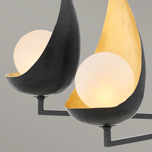 Ren Lisa McDennon by Hinkley 5-lichts kroonluchter zwart, goud