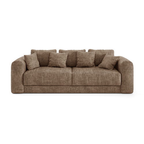 Sia Home - Slaapbank met opbergruimte, notenhout RIO - gewaafd fluweel mol 250cm