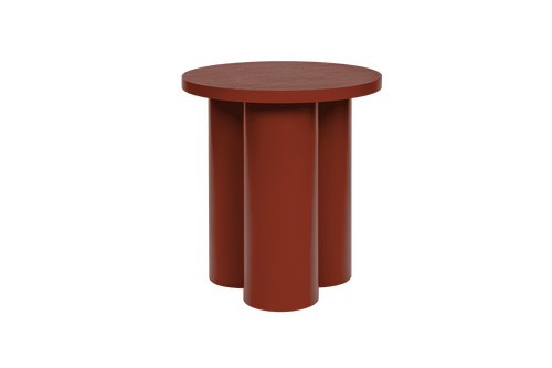noo.ma Oly Stool - ronde multifunctionele kruk/zijtafel, Auburn Red