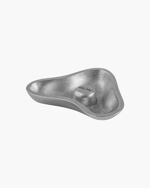 noo.ma MIS kaarsenhouder gepolijst aluminium, 10,6 x 10,6 x 2,5 cm