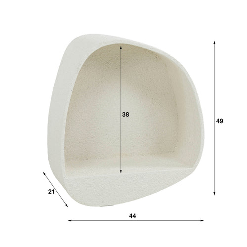 Giga Meubel Wandschap Stone Breed - Wit Marmer - 43x21x48cm - vtwonen shop