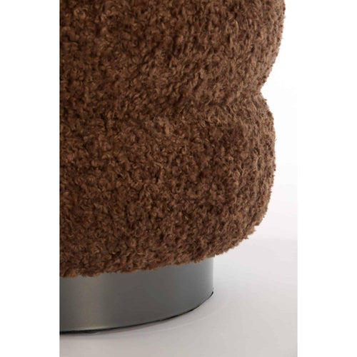 Light & Living poef Jobbi - bruin - Ø40cm - vtwonen shop