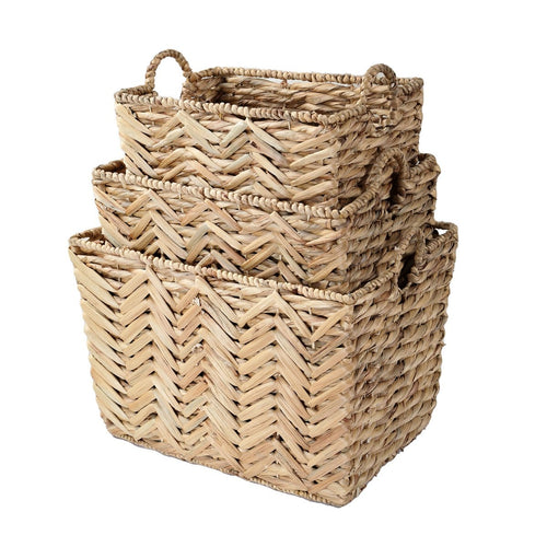 Calicosy - Opbergmand van waterhyacint - B46 x H32 cm