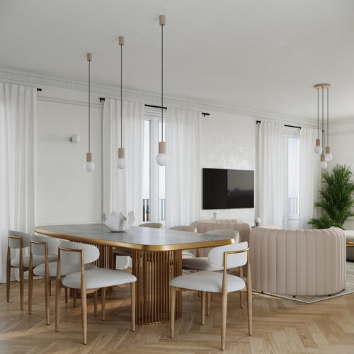 Sollux Lighting Hanglamp HALO 3P taupe - 25x25x125cm