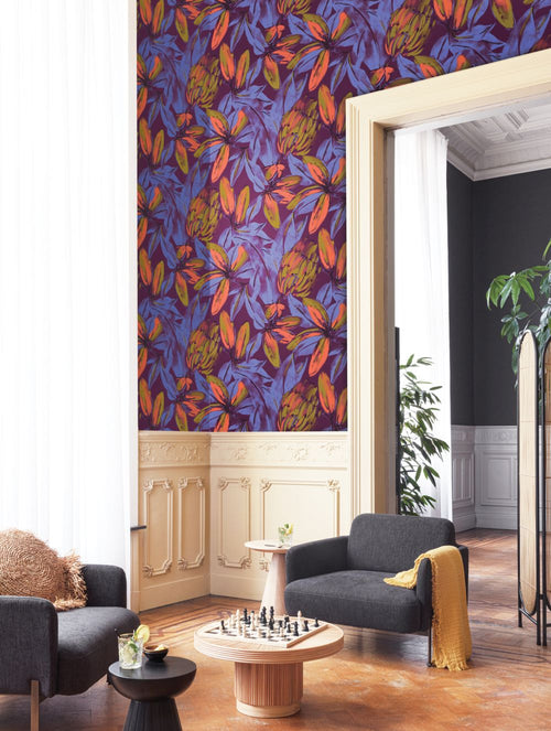 Masureel behang natuurmotief paars - 53 cm x 10.05 m - 630575 - vtwonen shop