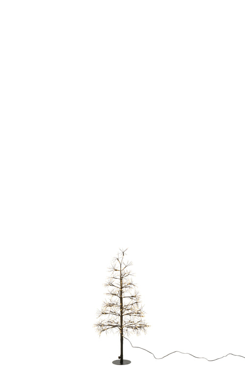 J-Line decoratie Boom - warm witte - ijzer - zwart - small - vtwonen shop