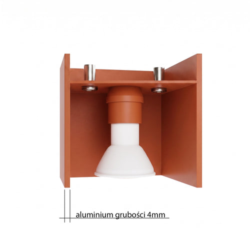 Sollux Lighting Wandlamp QUAD 1 rode oker - 10x12x10cm