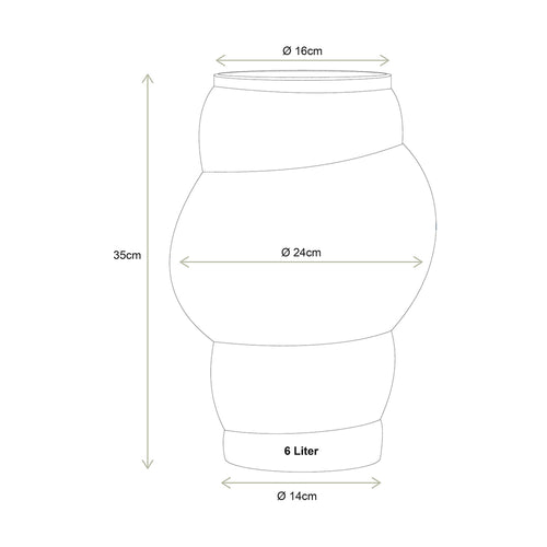 vtwonen - Bloemenvaas - Glazen - 24x35cm - vtwonen shop