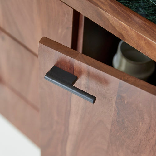 Tikamoon Massief palissander en marmeren buffet 175 cm - Bruin - vtwonen shop