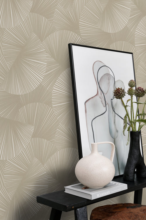 Sanders & Sanders behang grafisch 3D motief licht taupe - 53 cm x 10.05 m - 935351 - vtwonen shop