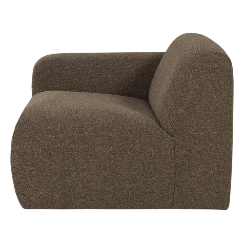 WOOOD 1-zits bank arm links Mojo Base - Bouclé - Bruin - 74x105x97