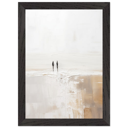 Artfulprints Poster met Lijst Abstract - Silhouettes 2   - A4 21x29.7 cm - Wit