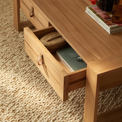 Tikamoon Minimalys - Massief teakhouten salontafel - Naturel