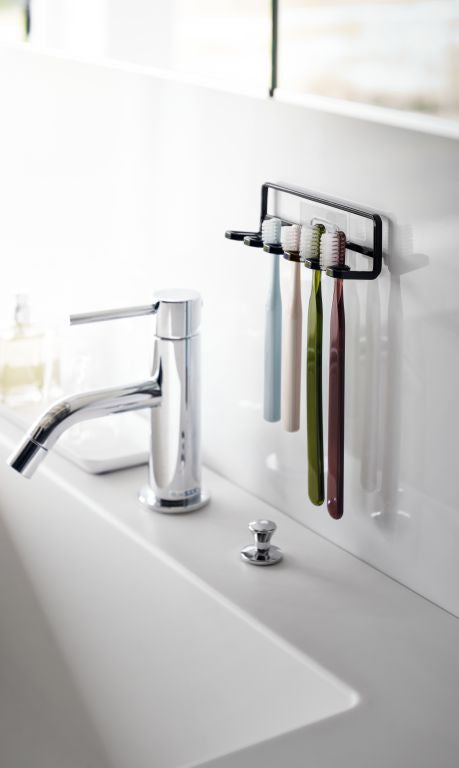 Yamazaki Zelfklevende Tandenborstelhouder - Tower - Zwart - vtwonen shop