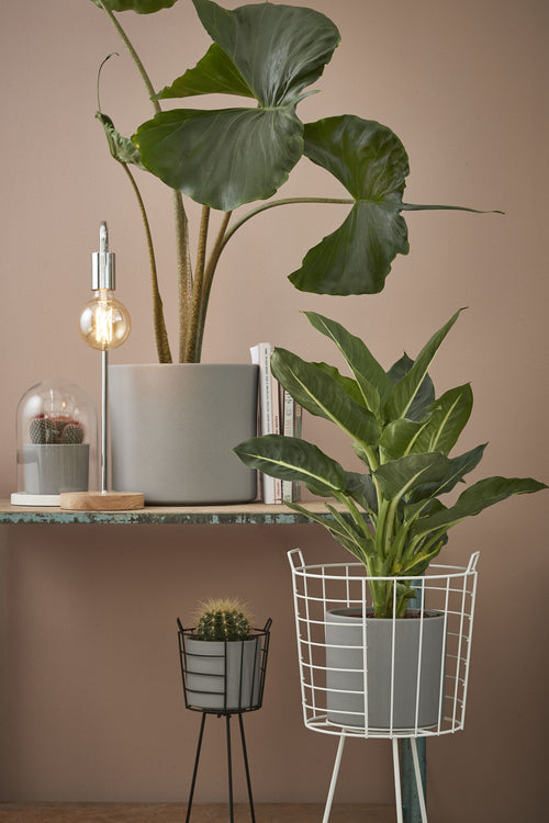 Mica Decorations Era Bloempot - H31 x Ø33 cm - Ruw - Lichtgrijs - vtwonen shop