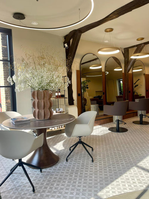 MaximaVida eetkamerstoel Cuyp XXL taupe  draaiframe stoelpoten- 2 stuks - vtwonen shop