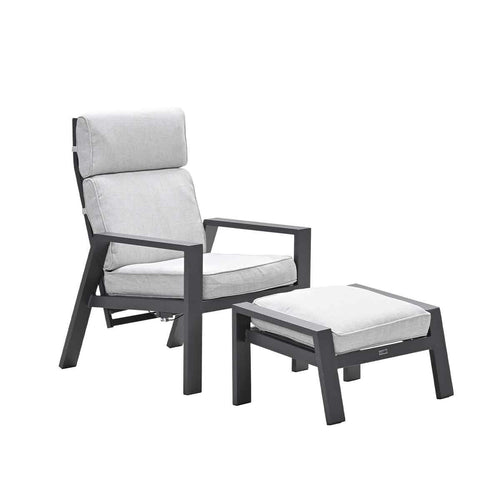 Max verstelbare fauteuil incl.voetenbank -  c. black - sand - vtwonen shop