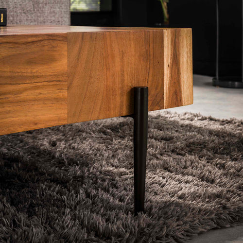 Giga Meubel Salontafel Blocks - Naturel Acaciahout - 90x90x35cm - vtwonen shop