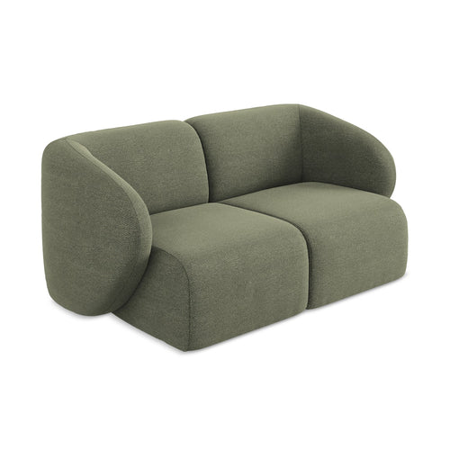 LaMiaSofa Tweezits modulaire bank Cervo - bouclé - olijf - 174x94x75