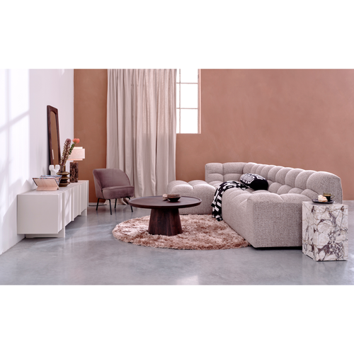 WOOOD chaise longue Allure - Polyester - Bruin Melange - 79x324x165 - vtwonen shop