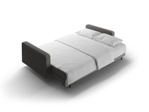 Cosmopolitan Design Slaapbank met opbergdoos Bali 3-zits, boucle donkergrijs - 84x222x105cm
