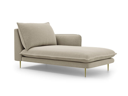 Cosmopolitan Design rechter chaise longue Vienna structurele stof, beige - 170x110x95cm