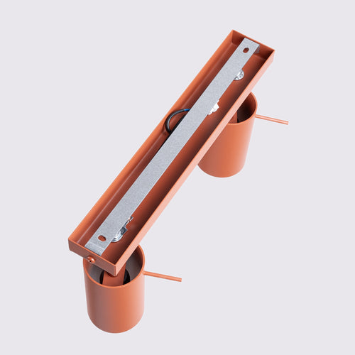 Sollux Lighting Plafondlamp RING 2 rood ochra - 30x6x17cm