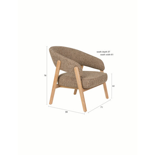 Zuiver Bright Fauteuil Bruin - vtwonen shop