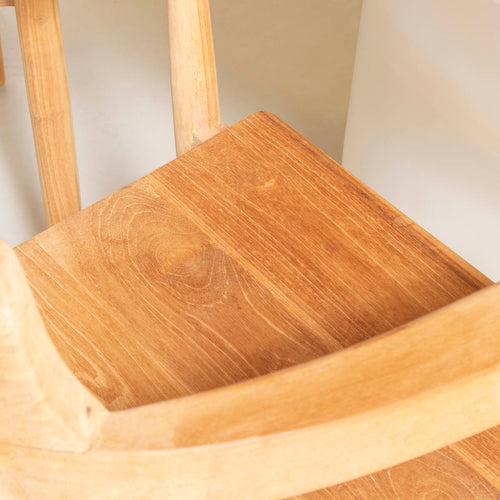 DÉJA Living Eetkamerstoel Hazel - Teakhout - Naturel - Set van 2 - vtwonen shop
