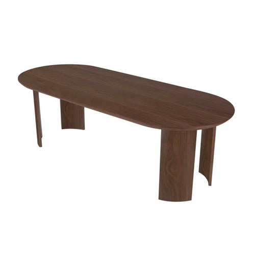 Giga Meubel Eettafel Reno - Walnoot - Ovaal - 240 cm - Japandi