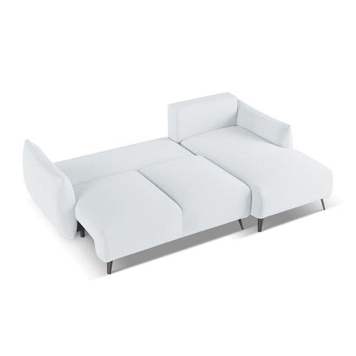 LaMiaSofa hoekbank rechts Genova - chenille stof - lichtblauw - 242x162x86