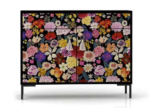 Dressoir MDF 2 deuren en 2 lades met print WILD BEAUTY