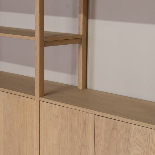 DÉJA Living Wandkast Levi - Naturel Eikenhout - 180x38x210cm - vtwonen shop