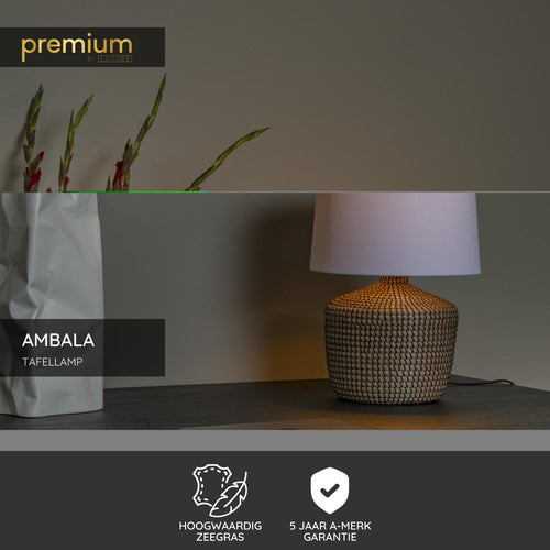 Lucide tafellamp AMBALA - 1xE27 - Naturel