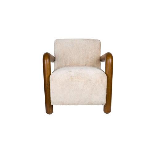 Dutchbone Lounge Chair Robinson - Beige - vtwonen shop