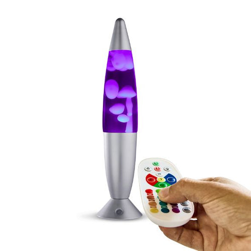 Lighto | Lavalamp zilver | 35 cm | RGB | 17 kleuren
