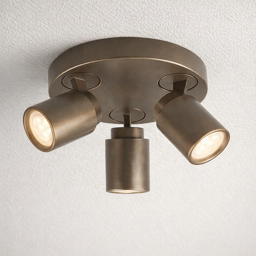 Freelight spot Razza - 3 lichts - 21  x 14   cm - brons goud