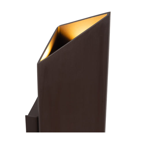 Atmooz wandlamp Punto - geborsteld brons - 7 x 8,5 x H 42 cm - geïntegreerde led