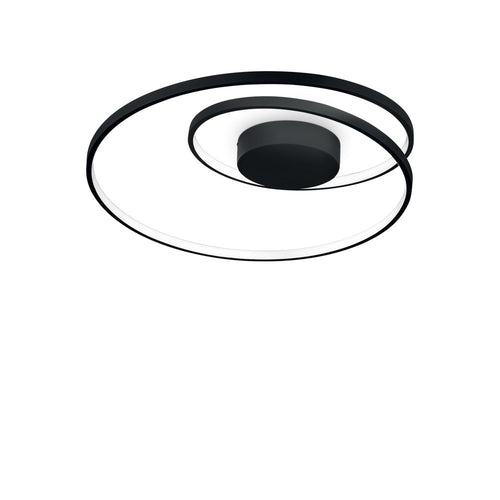 LED Decoratief Swirl Geïntegreerde LED Semi Flush Light Zwart, 3000K
