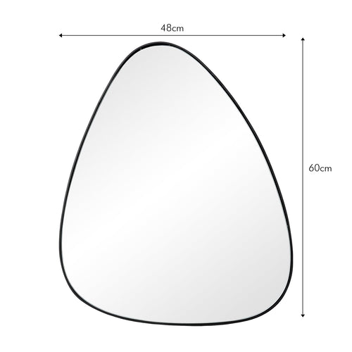 Atmooz spiegel Stone L - zwart - 48 x 2 x H 60 cm