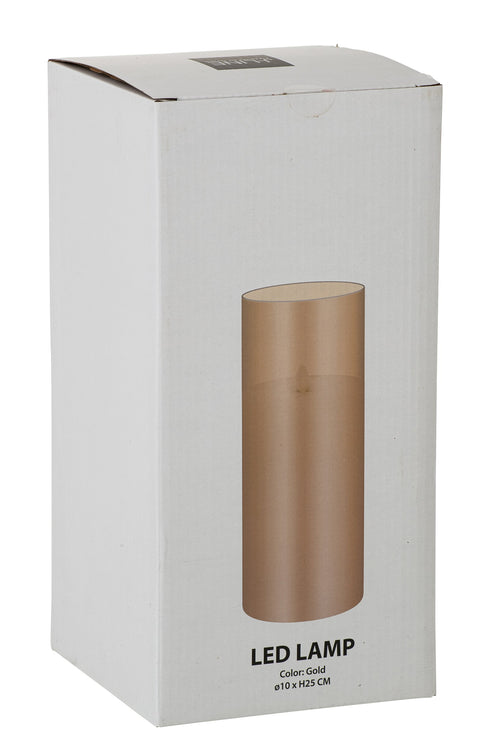 J-Line lamp blinkend - glas - goud -  large - LED lichtjes