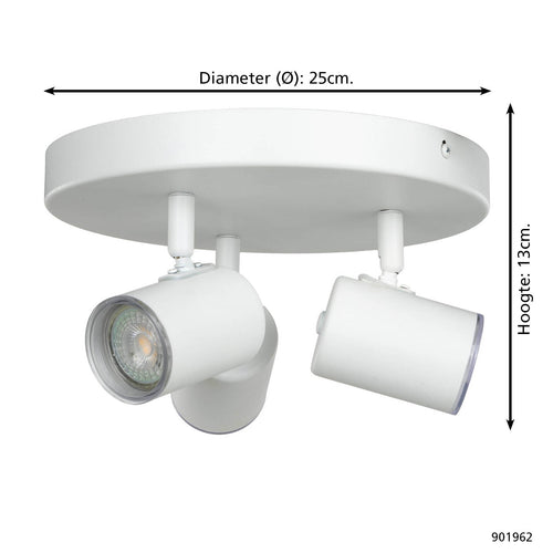 EGLO spot Consuma 1 - gu10 - Ø 25 cm - wit - vtwonen shop